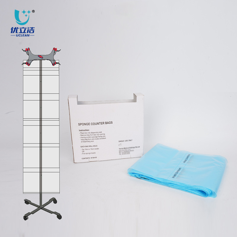 blue plastic sponge counter bags